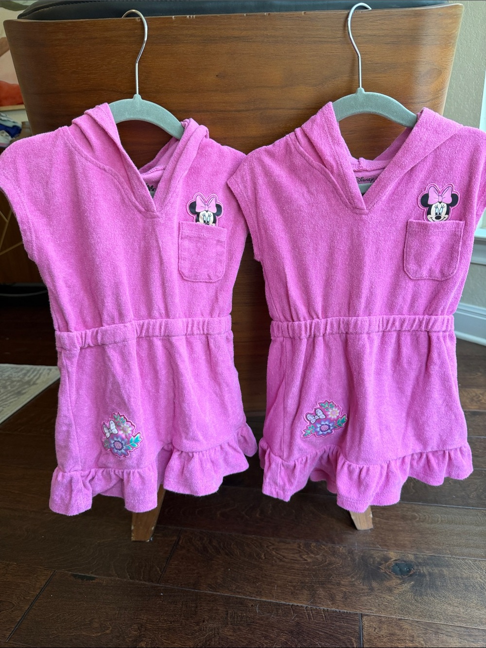 TWIN 3T Disney Pink Minnie Mouse Hooded Swim Cover ups